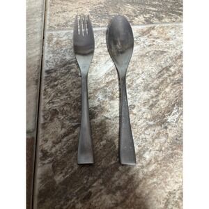 Cambridge Silversmiths 18/10 Stainless Steel Salad Fork and Teaspoon Set Satin